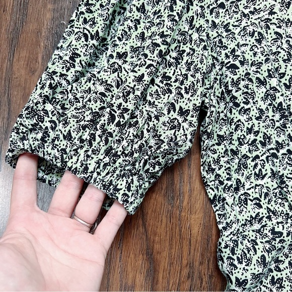 Ghost London • Luella Dress midi puff sleeve Sophie leaf print rayon - Picture 7 of 13